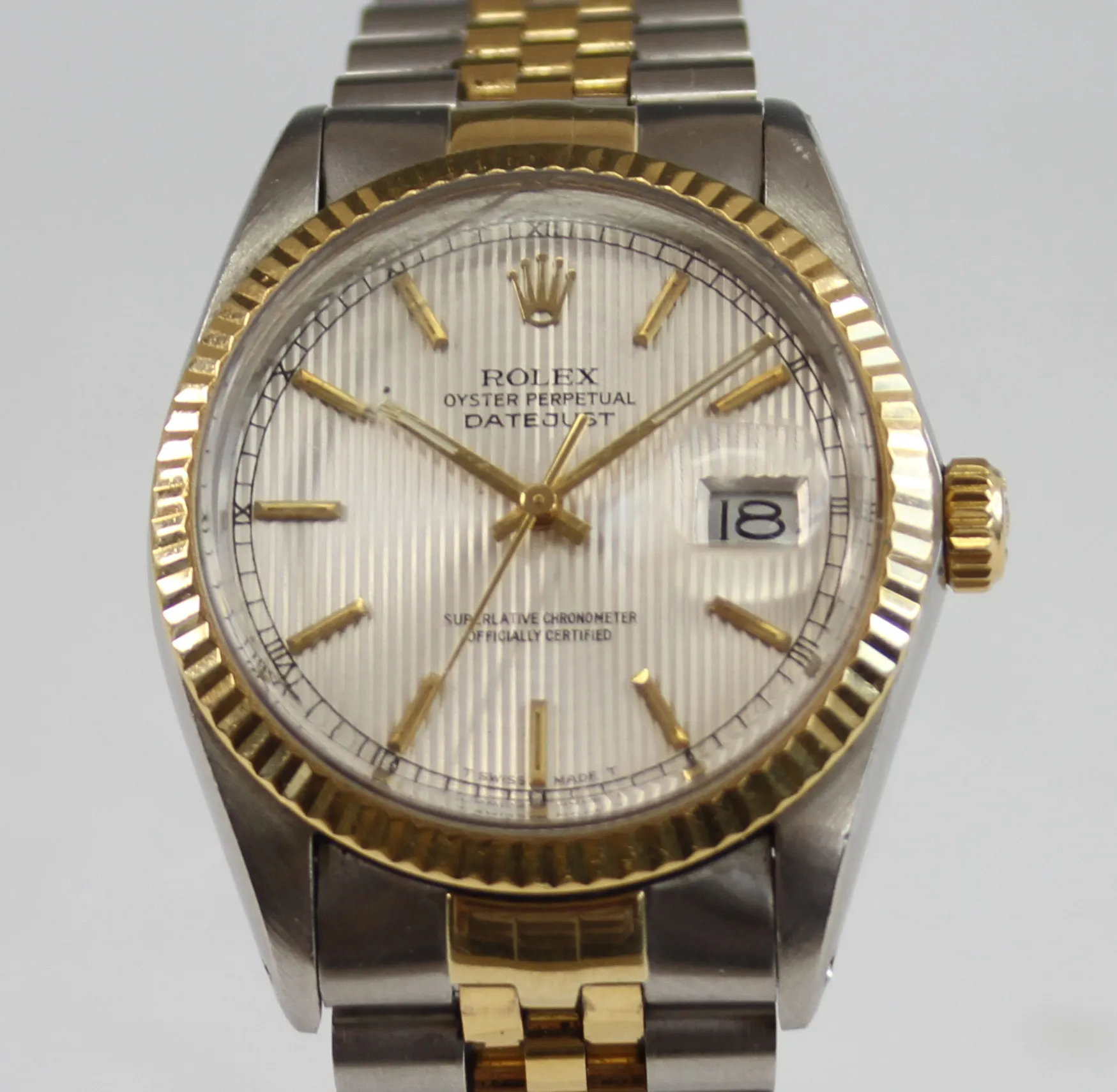 Rolex Datejust 36 16013 36mm Yellow gold and stainless steel Cream