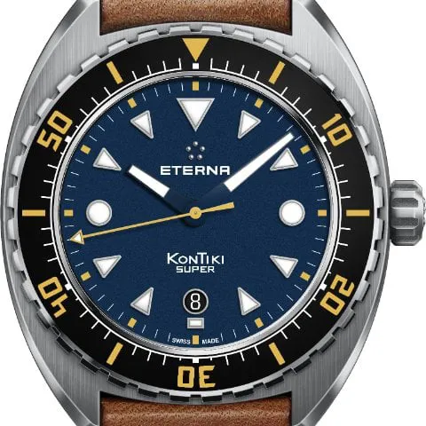 Eterna Super Kontiki E.1273A 45mm Stainless steel Blue