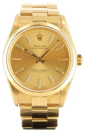 Rolex Oyster Perpetual 34 14208 nullmm Yellow gold Champagne