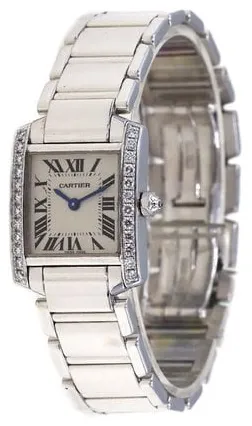 Cartier Tank 20mm White gold and 18k white gold White