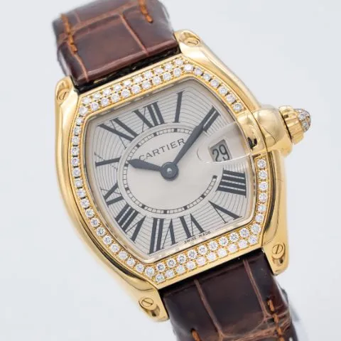 Cartier Roadster 2676 32mm Yellow gold Silver