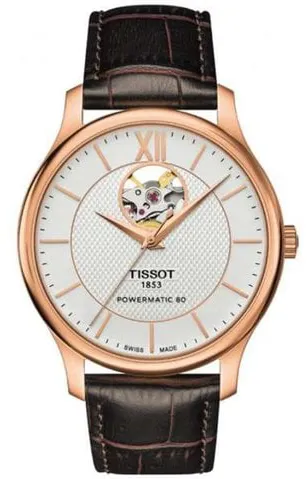 Tissot Tradition T063.907.36.038.00 40mm Yellow gold and Stainless steel Silver