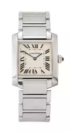 Cartier Tank Française 2301 25mm Stainless steel Silver