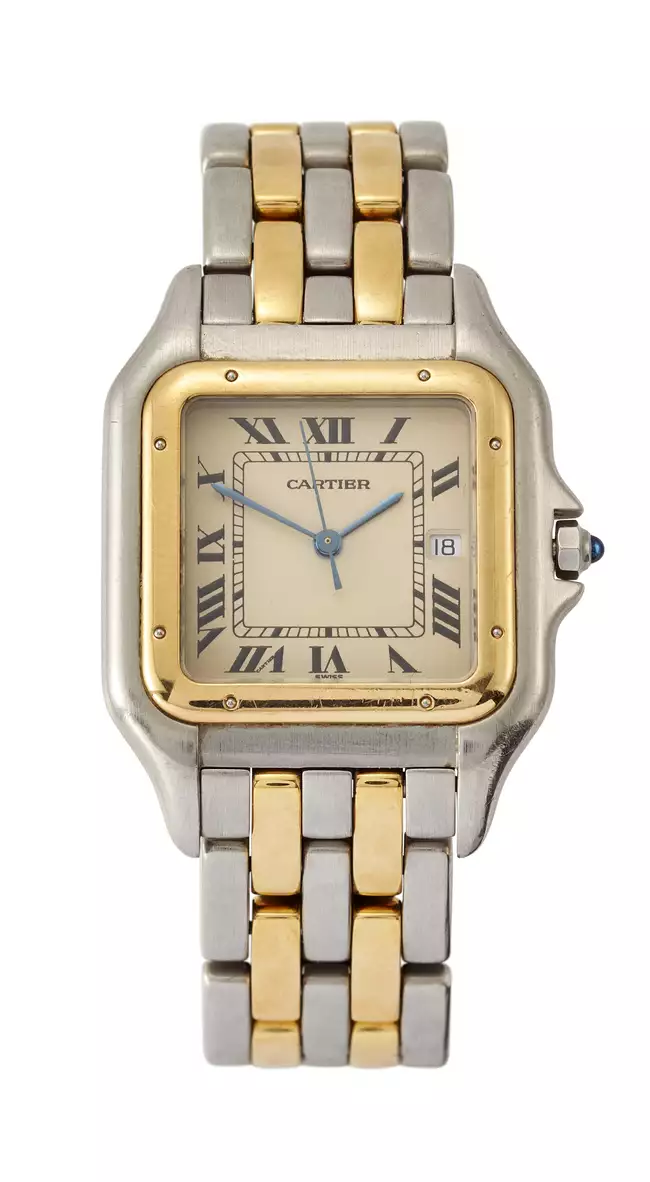 Cartier Panthère 187957 29.5mm Yellow gold and Stainless steel Cream 2