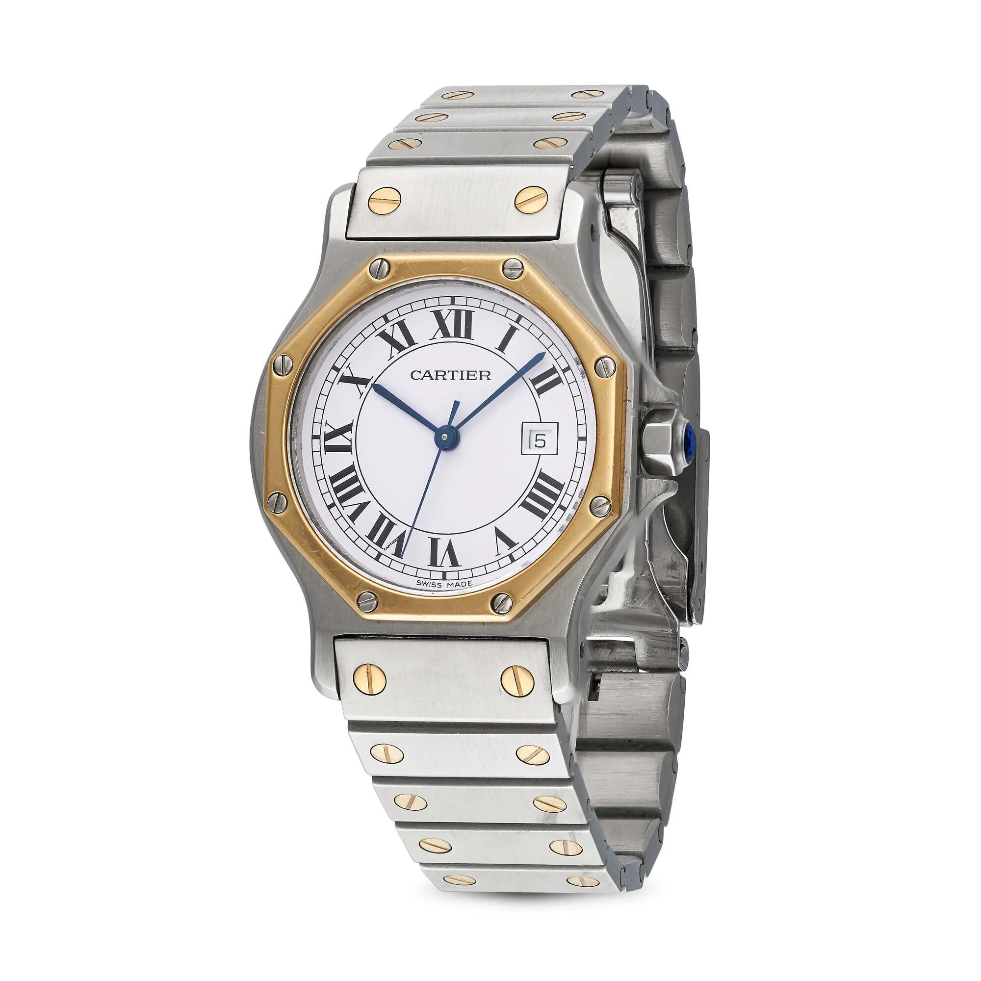 Cartier Santos 2966 29mm Yellow gold and Stainless steel White