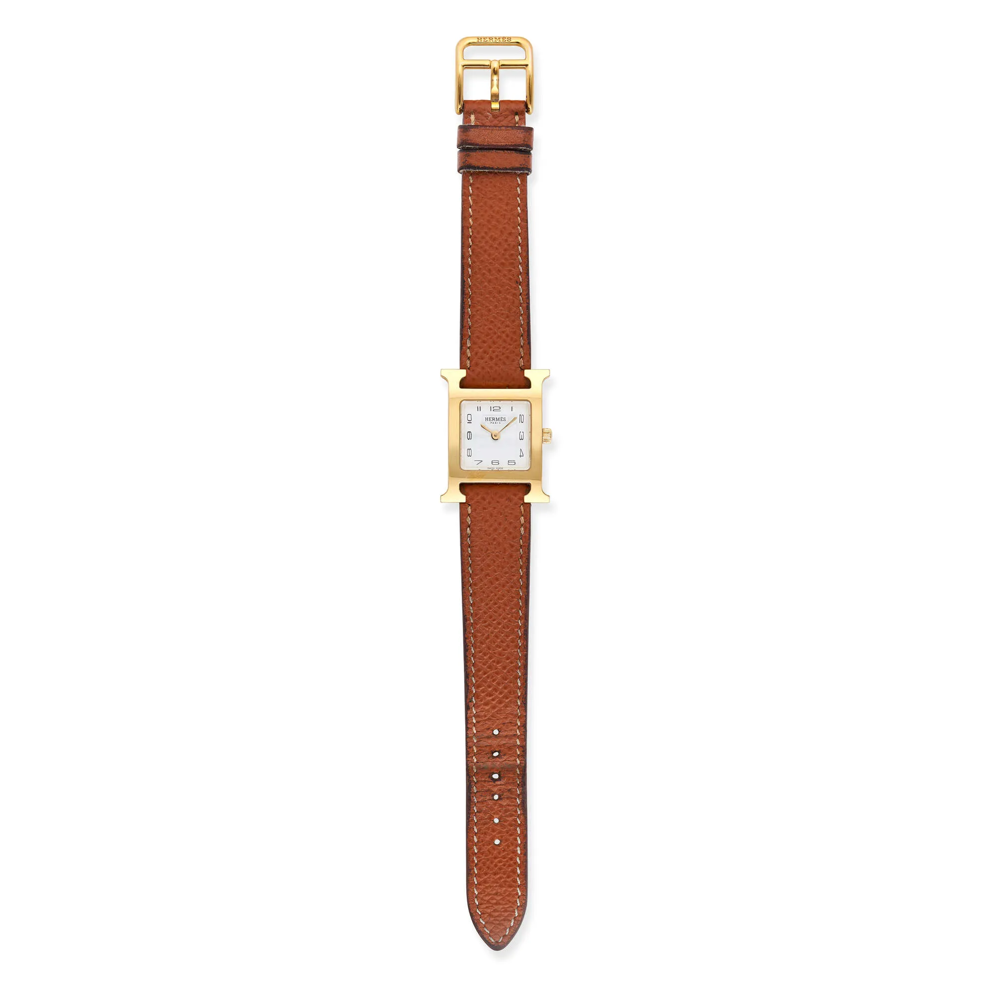 Hermès H HH1.201 21mm Gold-plated Silver 1