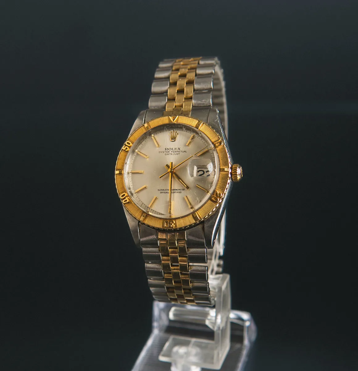 Rolex Datejust Turn-O-Graph 1625 35mm Yellow gold and stainless steel Silver