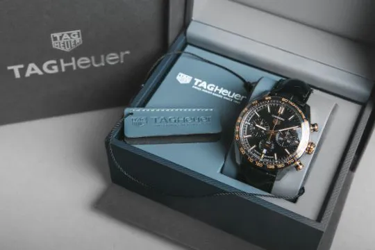 TAG Heuer Carrera CBN2A5A.FC6481 44mm Rose gold and stainless steel Black