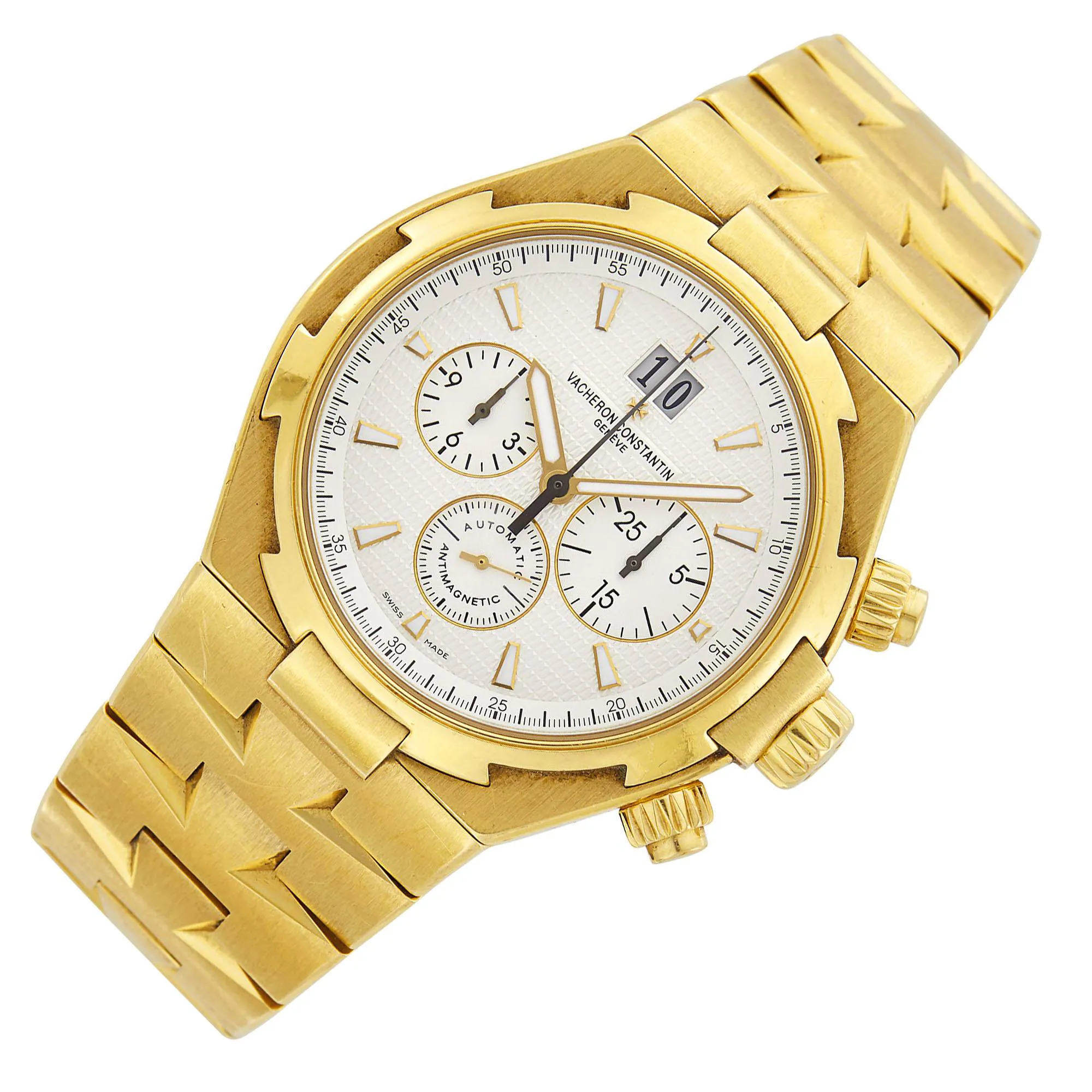 Vacheron Constantin Overseas Chronograph 49150 Yellow gold White