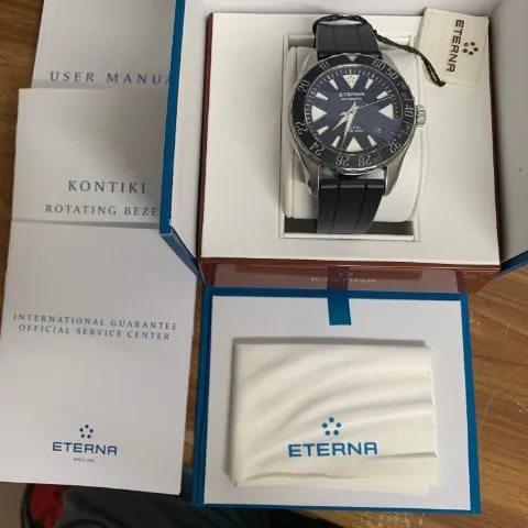 Eterna Kontiki 1290.41.49.1417 44mm Stainless steel Black