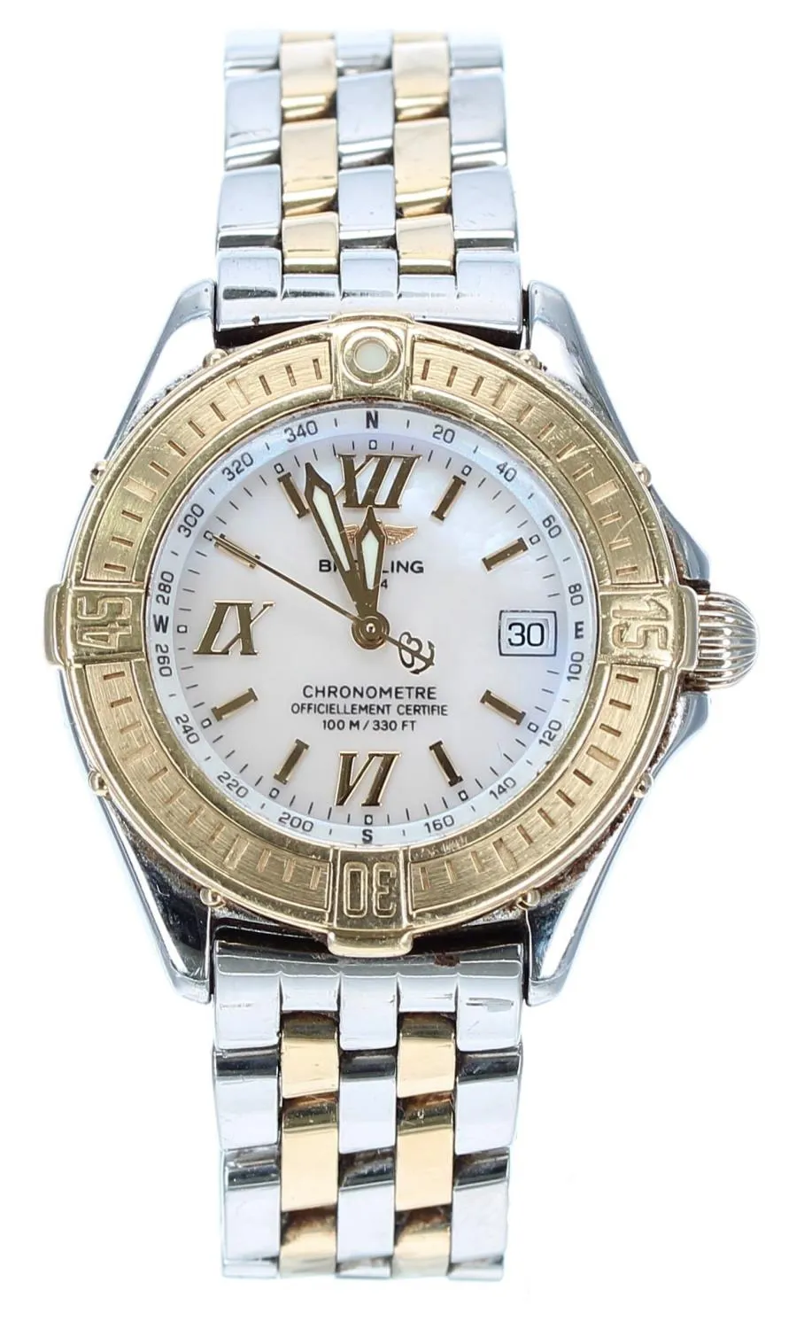 Breitling B Class D67365 32mm Yellow gold and Stainless steel Mother-of-pearl