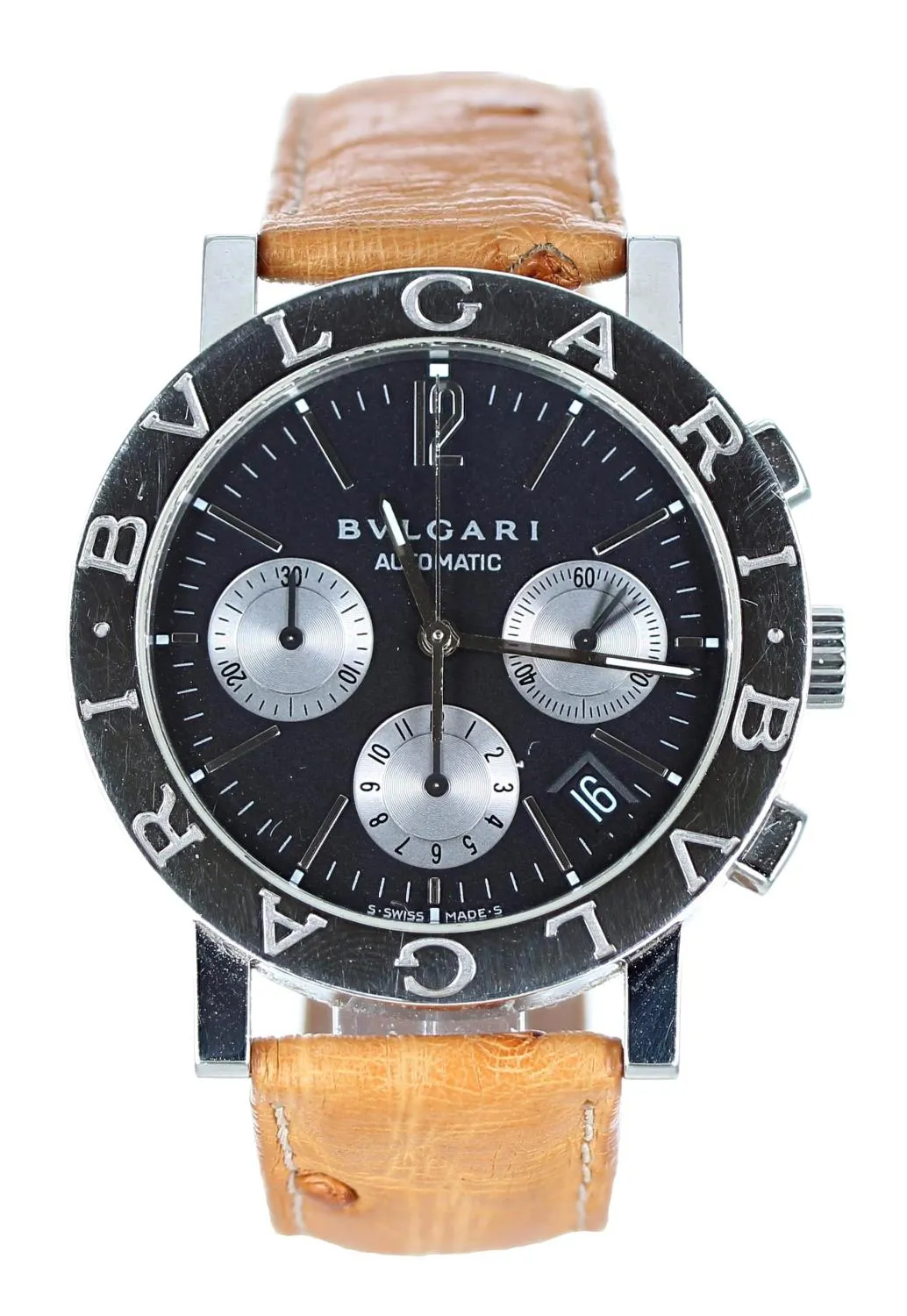 Bulgari BB38SLCH 38mm Stainless steel Black