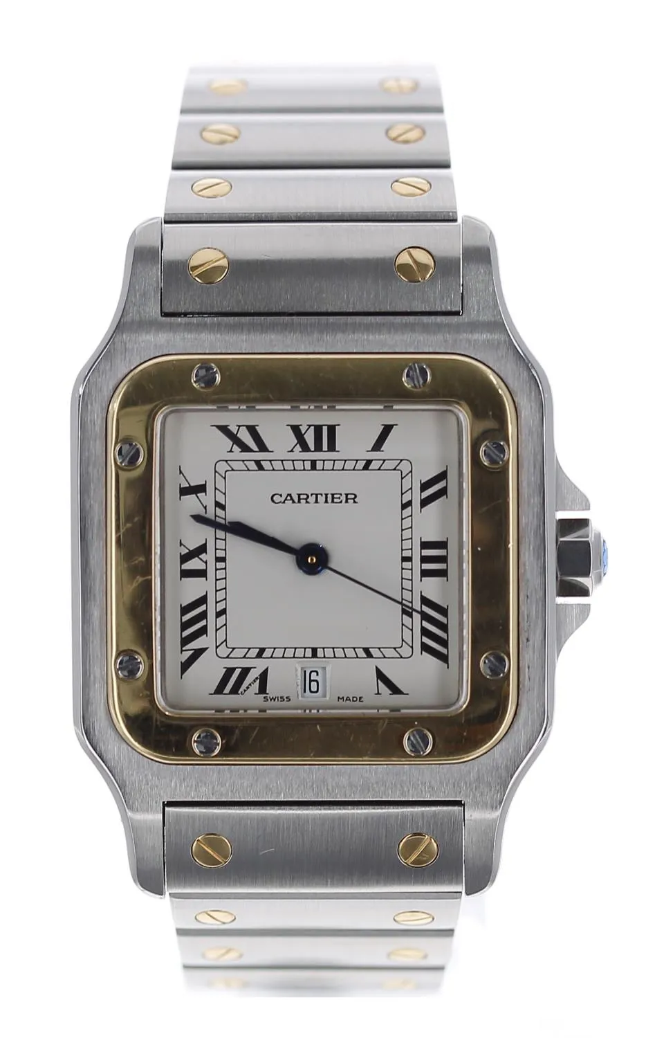 Cartier Santos 1566 31mm Yellow gold and Stainless steel Silver