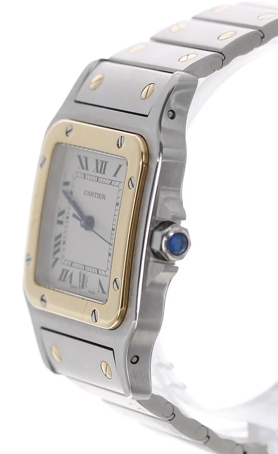 Cartier Santos 1566 31mm Yellow gold and Stainless steel Silver 1