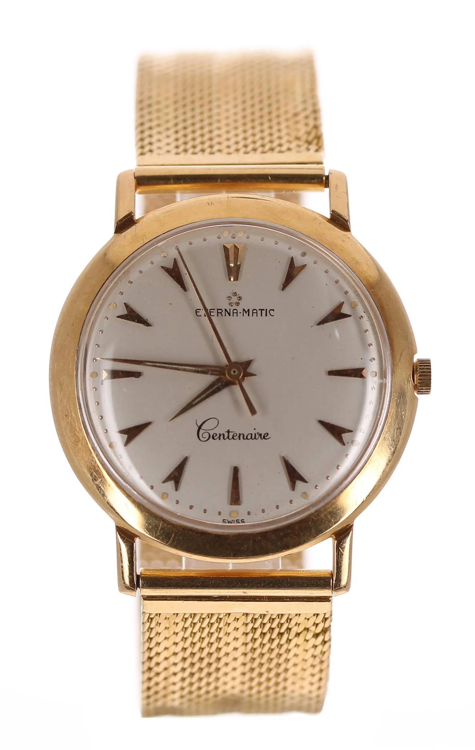 Eterna Centenaire 34mm Yellow gold Silver