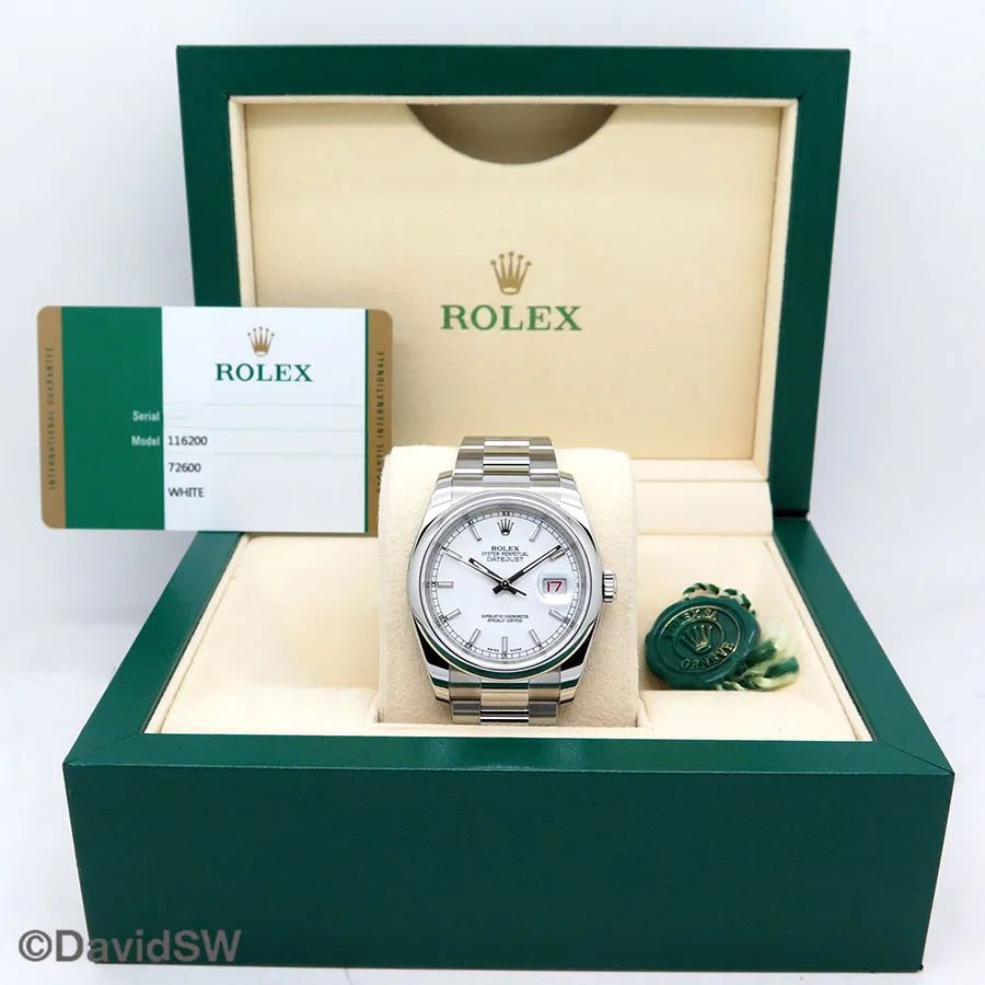 Rolex Datejust 36 116200 36mm Stainless steel White 1