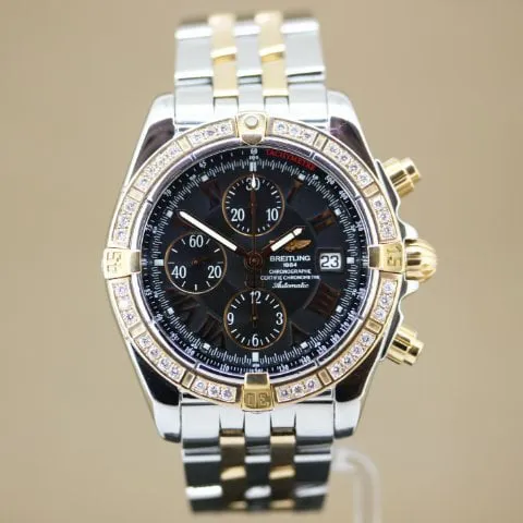 Breitling Chronomat C13356 44mm Yellow gold and Stainless steel Black