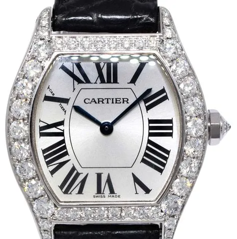 Cartier Tortue 2644 28mm White gold Silver