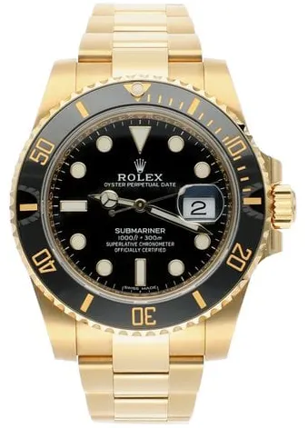 Rolex Submariner 116618LN 40mm Yellow gold Black