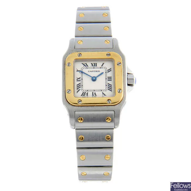 Cartier Santos 1567 24mm Yellow gold and Stainless steel Silver