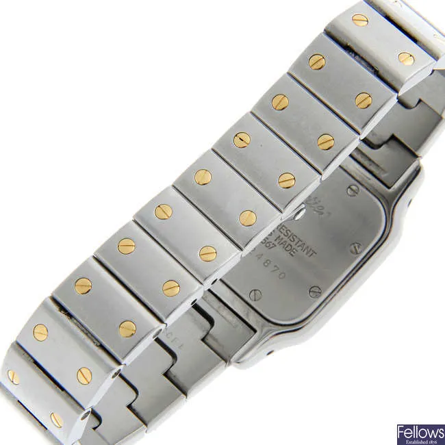 Cartier Santos 1567 24mm Yellow gold and Stainless steel Silver 1