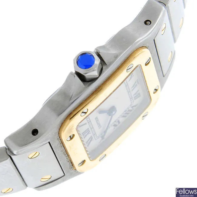 Cartier Santos 1567 24mm Yellow gold and Stainless steel Silver 2