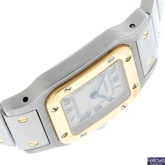 Cartier Santos 1567 24mm Yellow gold and Stainless steel Silver 3