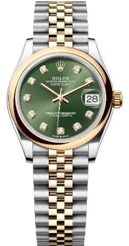 Rolex Datejust 31 278243 31mm Yellow gold and Stainless steel Green