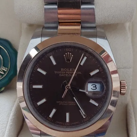 Rolex Datejust 41 126301 41mm Rose gold Brown