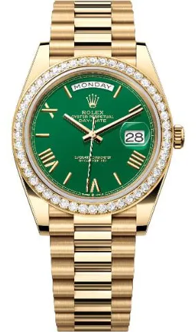 Rolex Day-Date 40 228348RBR 40mm Yellow gold Green