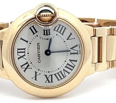 Cartier Ballon Bleu W69001Z2 28mm Yellow gold Silver