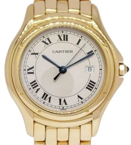 Cartier Cougar 887904 33mm Yellow gold Champagne