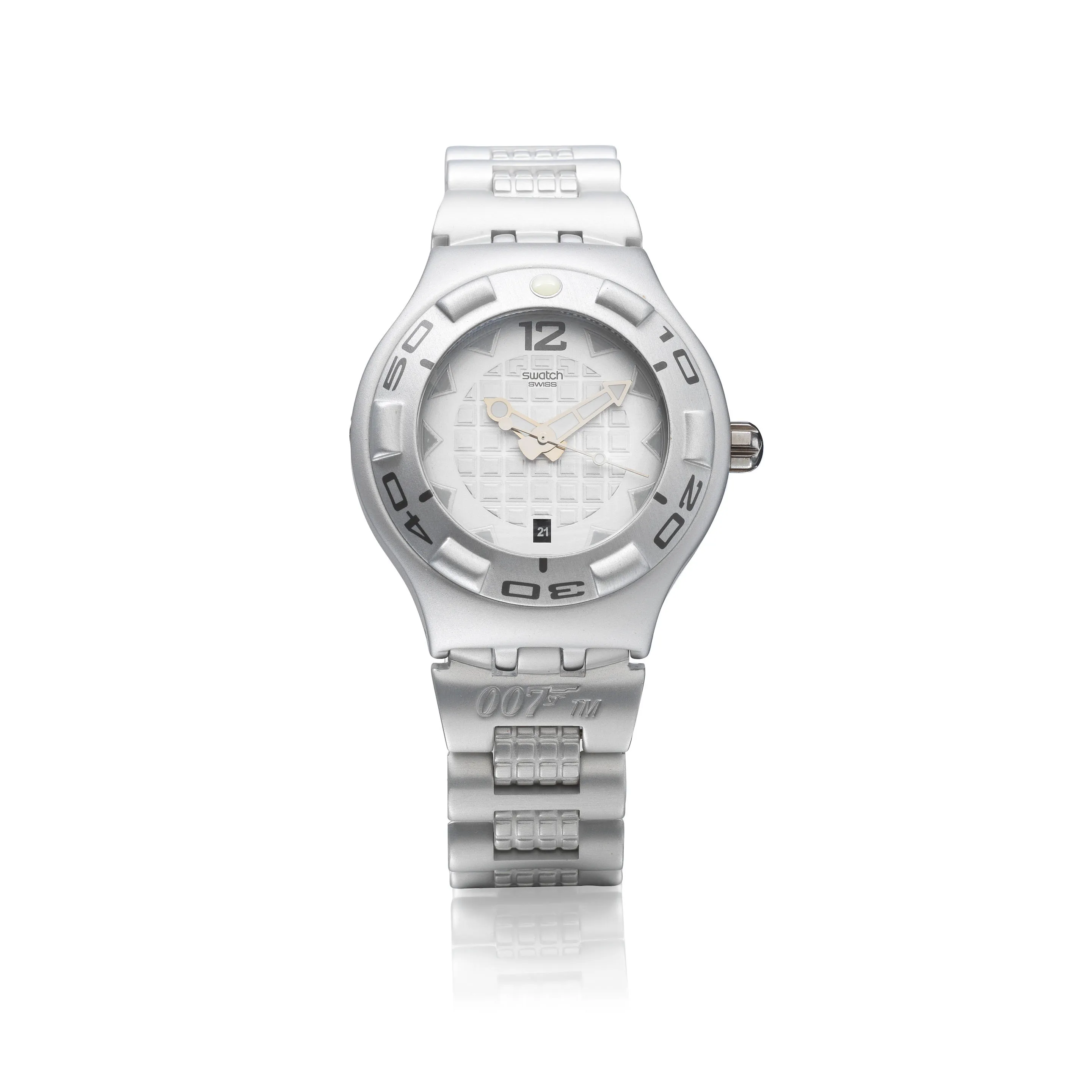 Swatch 44mm Aluminium Silver