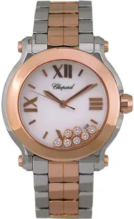 Chopard Happy Sport 278509-6003 Yellow gold and Stainless steel White