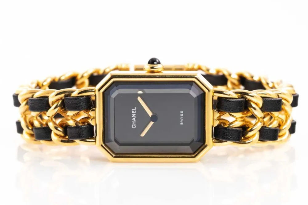 Chanel Premiere H0001 25mm Gold-plated Black