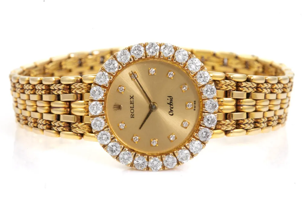 Rolex Orchid 2672 25mm Yellow gold Champagne