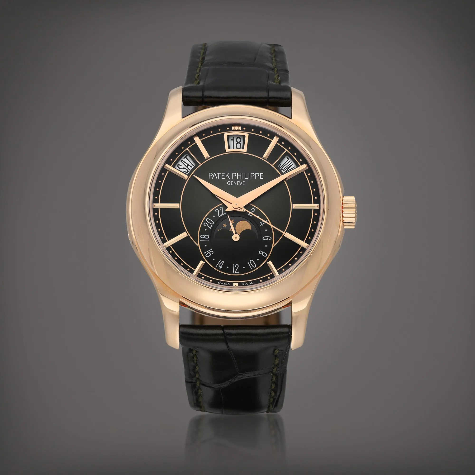 Patek Philippe Annual Calendar 5205 40mm Rose gold Green 2