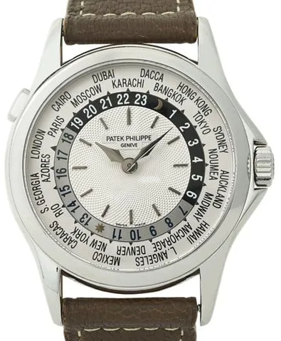 Patek Philippe World Time 5110G-001 37mm White gold Silver