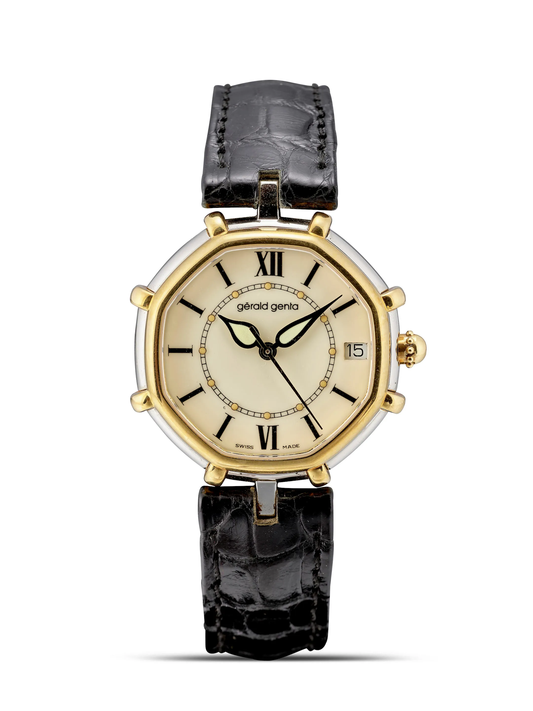 Gérald Genta G.3485.7 34.5mm Yellow gold and Stainless steel White