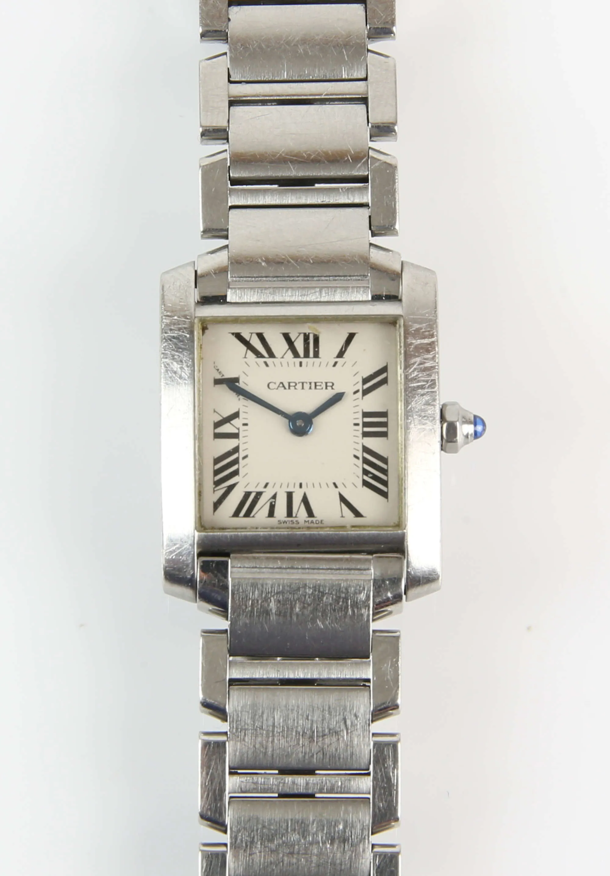 Cartier Tank 2384 20mm Stainless steel White