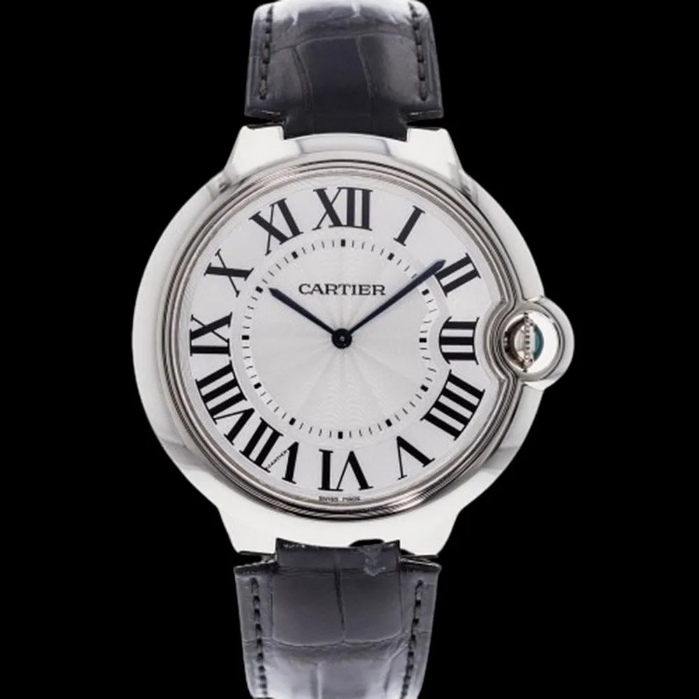 Cartier Ballon Bleu 46mm White gold Silver