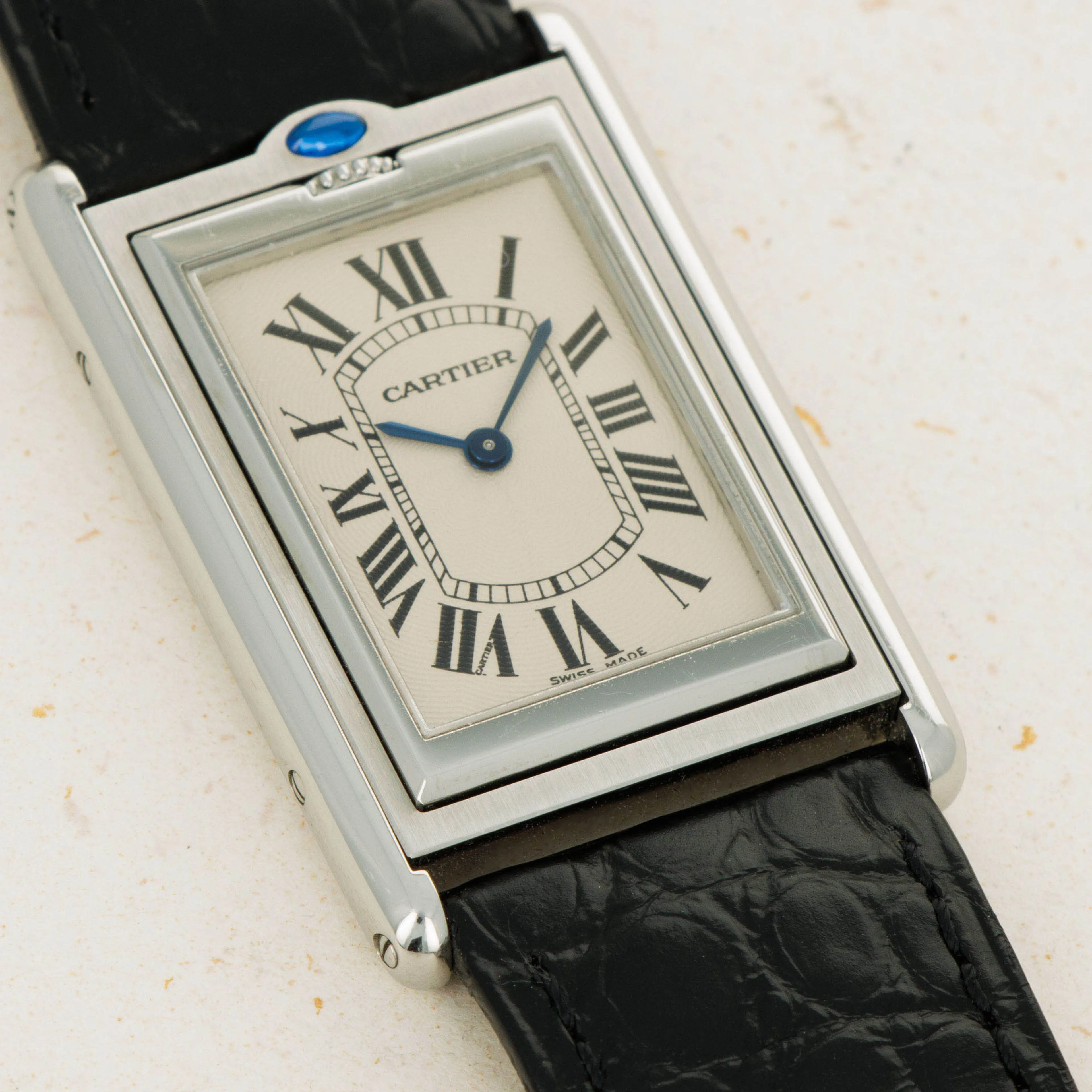 Cartier Tank Basculante 2390 26mm Stainless steel White 2