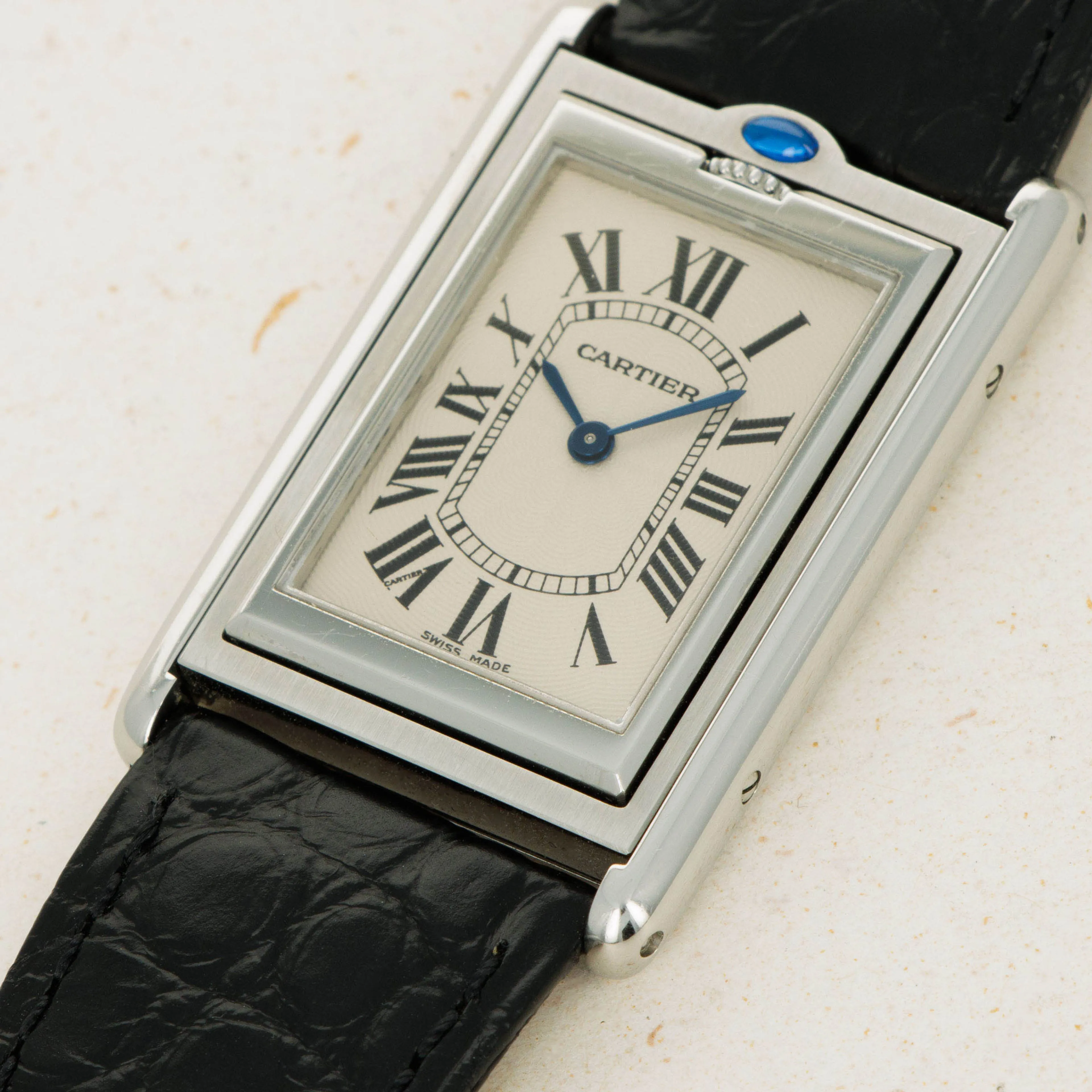 Cartier Tank Basculante 2390 26mm Stainless steel White 3