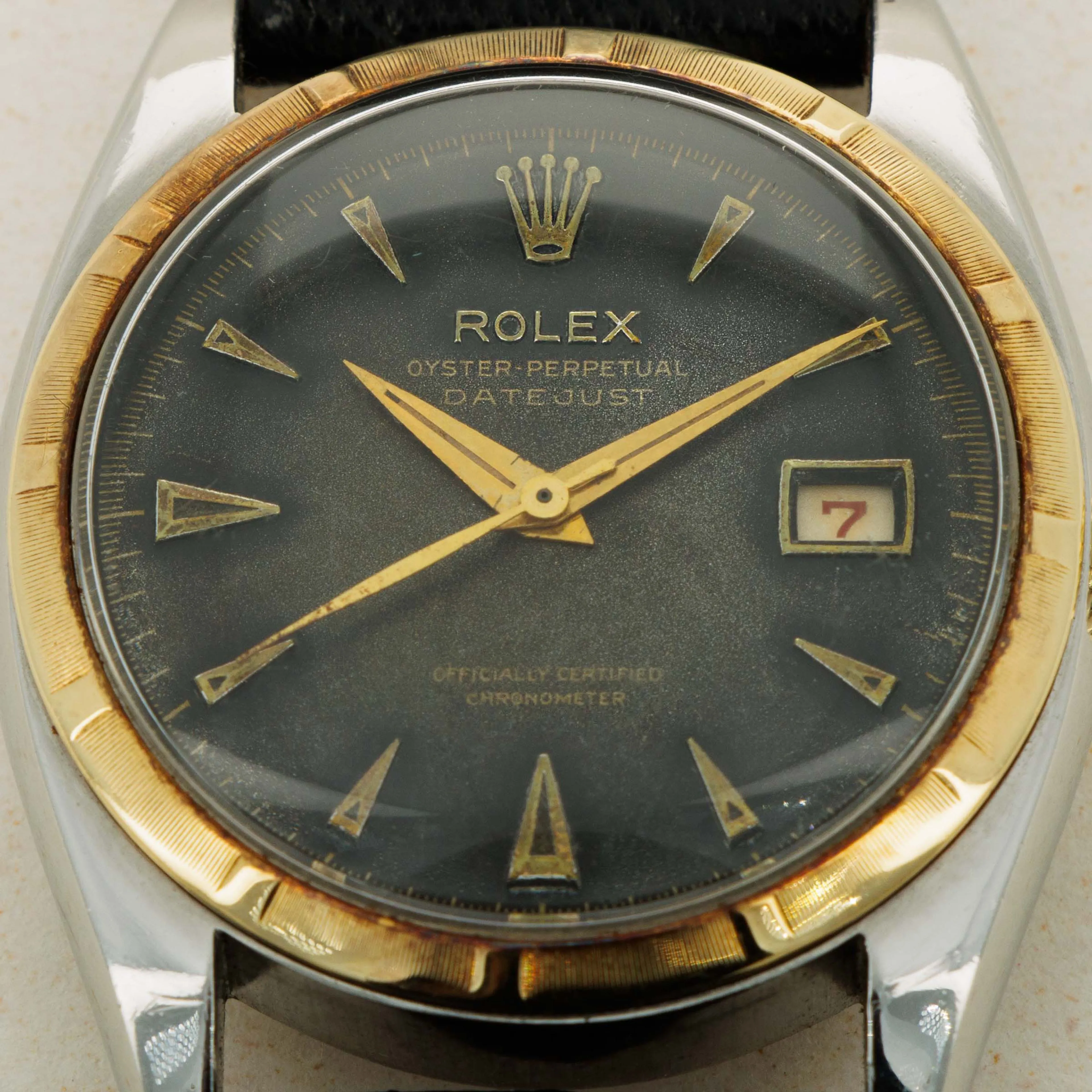 Rolex Datejust 36 6105 36mm Yellow gold and stainless steel Black 10