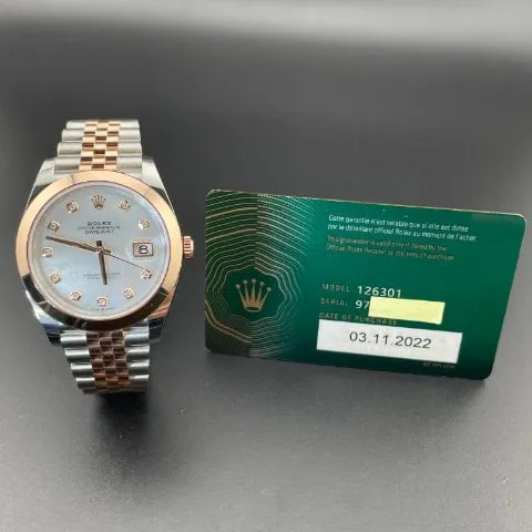 Rolex Datejust 41 126301 41mm Yellow gold and Stainless steel Mother-of-pearl