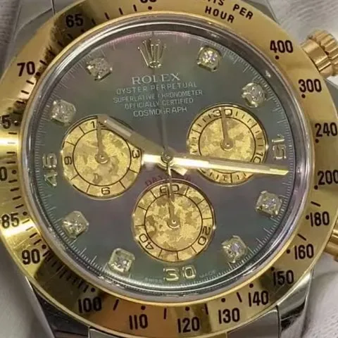 Rolex Daytona 116523 40mm Yellow gold and Stainless steel Mother-of-pearl