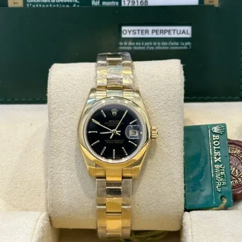 Rolex Lady-Datejust 179168 26mm Yellow gold Black