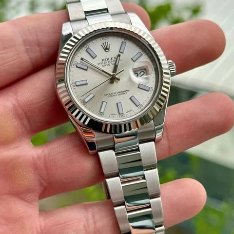 Rolex Datejust II 116334 41mm Yellow gold and Stainless steel Silver