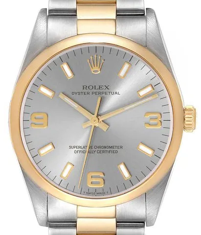 Rolex Oyster Perpetual 34 14203 34mm Yellow gold and Stainless steel Gray