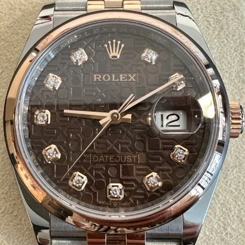 Rolex Datejust 36 126201 36mm Yellow gold and Stainless steel Brown